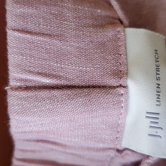 J.Jill Linen stretch  pink pants size XL Tall zipper and elastic - Picture 2 of 9